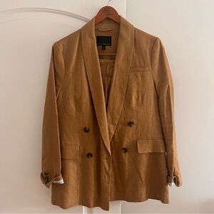Banana Republic Tan Double-Breasted Blazer